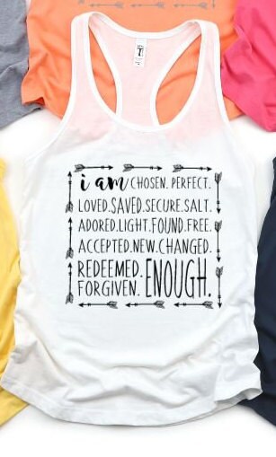I Am Enough Shirt, Christian Crewneck, Inspirational shirt for Her, I Am Who you Say I am, Easter Faith Shirt, Religious Gift for her