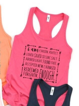 I Am Enough Shirt, Christian Crewneck, Inspirational shirt for Her, I Am Who you Say I am, Easter Faith Shirt, Religious Gift for her