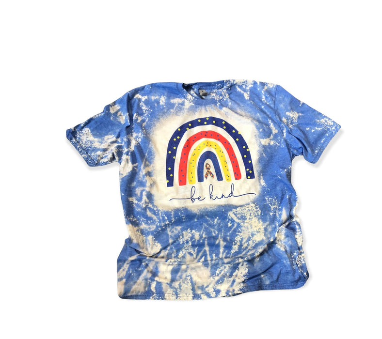 Autism Rainbow Bleached Tee