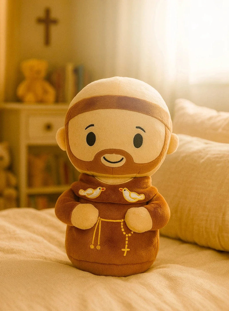 Saint Francis of Assisi Catholic 8" Plush Doll — Patron of Animals