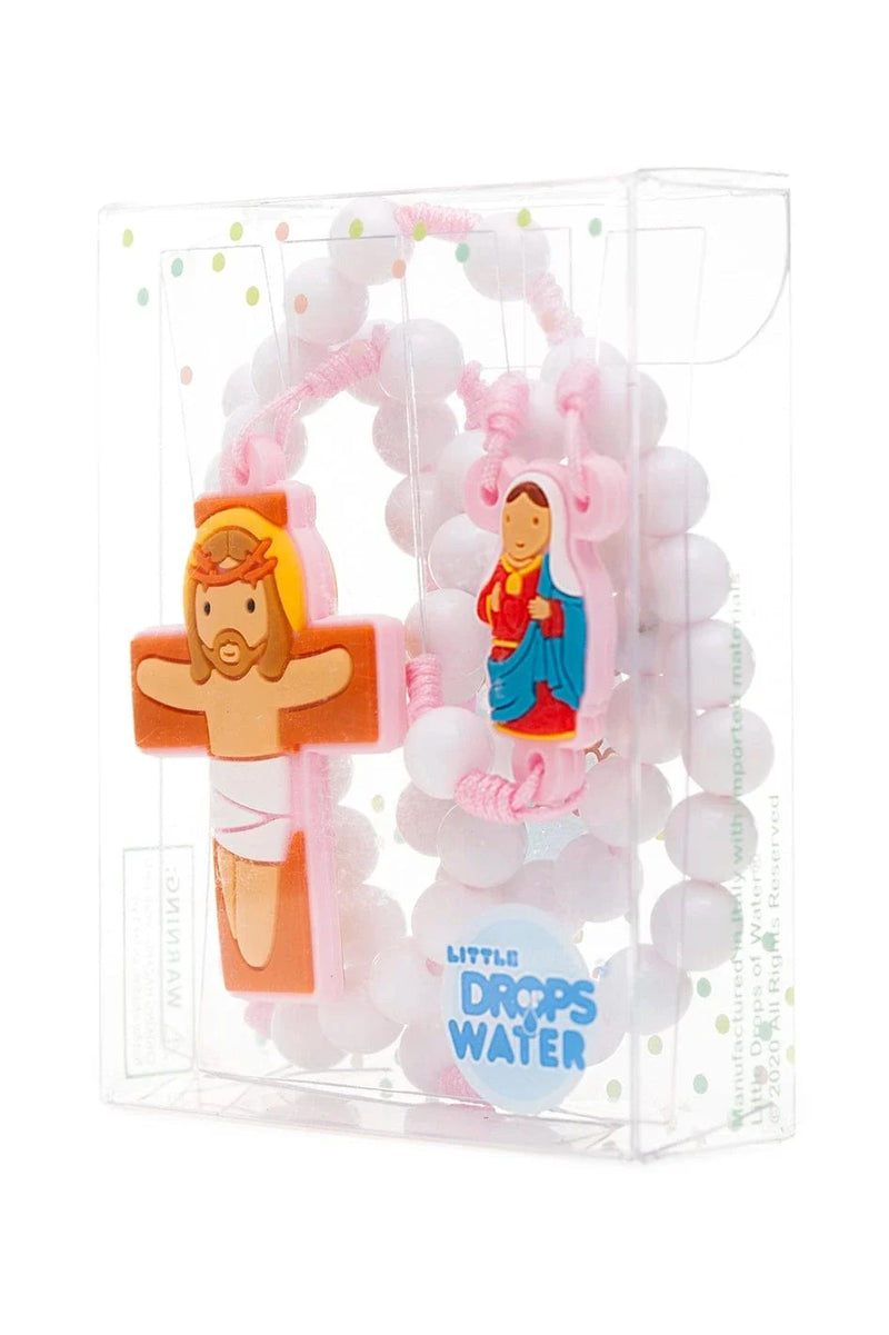 Immaculate Heart Catholic Rosary Girls | Pink Prayer Beads | Little Drops of Water
