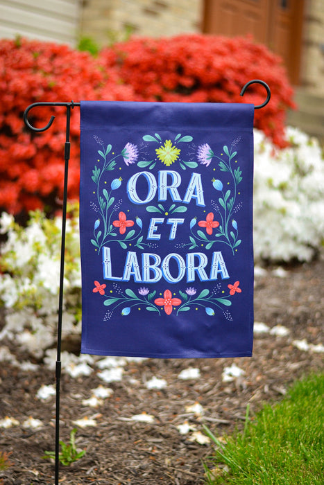 St. Benedict Ora et Labora Garden Flag