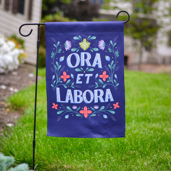 St. Benedict Ora et Labora Garden Flag