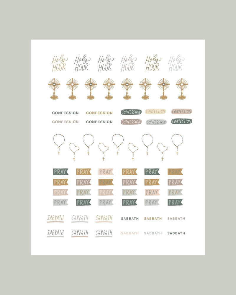 Catholic Planner Stickers