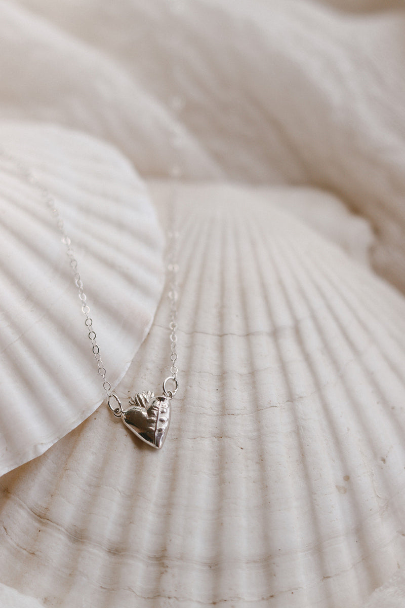 Chaste Heart Of St. Joseph Necklace In Sterling Silver