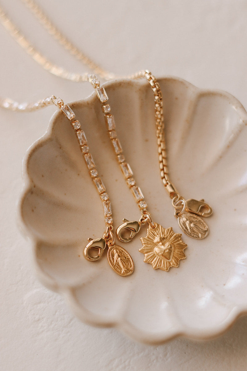 Miraculous Medal Tennis Bracelet