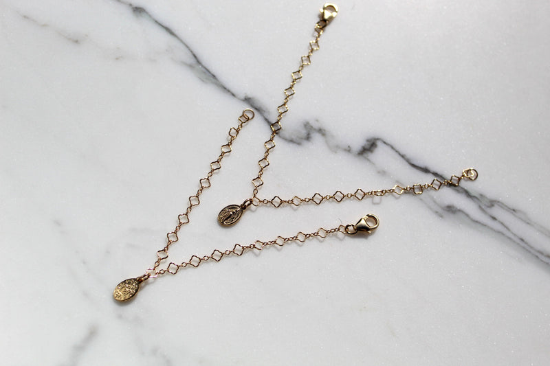 Miraculous Medal Floral Bracelet Set - Mommy and Me