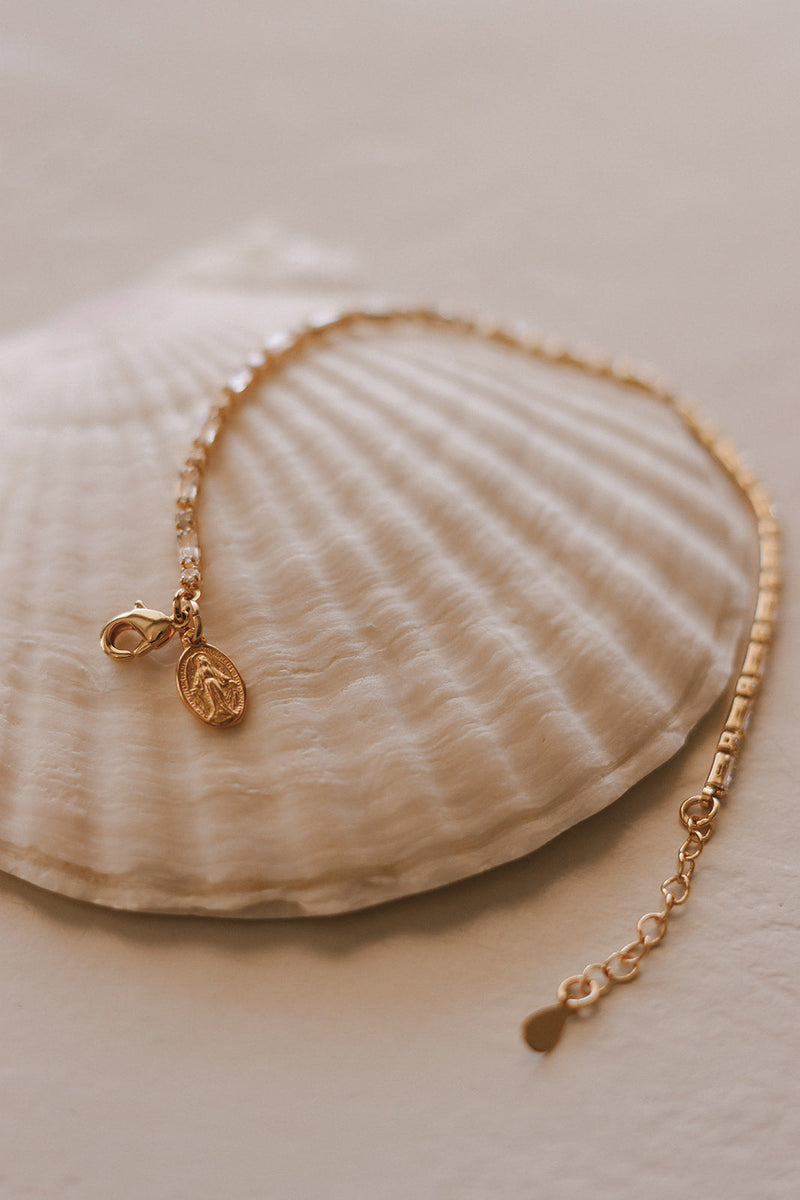 Miraculous Medal Tennis Bracelet