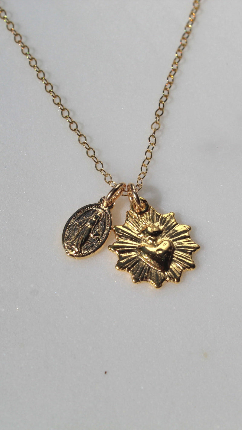 The Little Sacred Heart® and Miraculous Medal Necklace