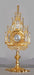 Gothic Gold Plated Monstrance with Glass Enclosed Luna
