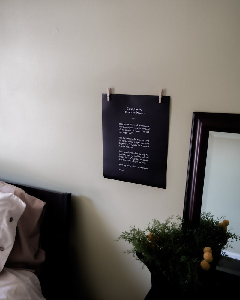 St. Joseph Terror of Demons Prayer Poster (2 Sizes)