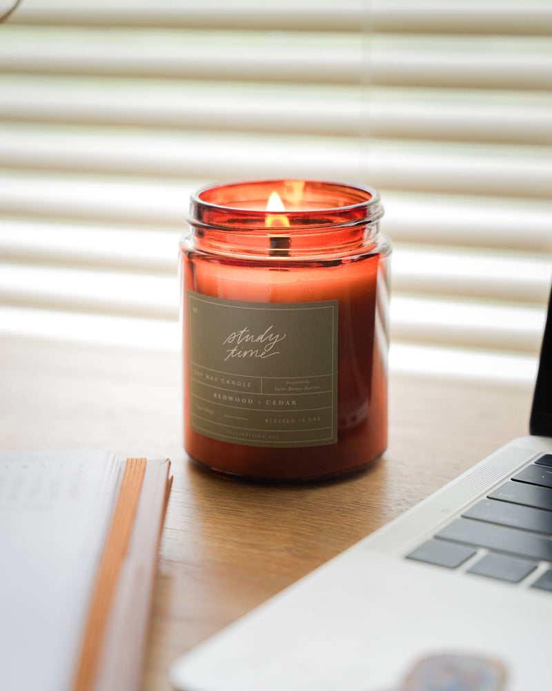 Study Time Candle Inspired by St. Thomas Aquinas Soy Candle