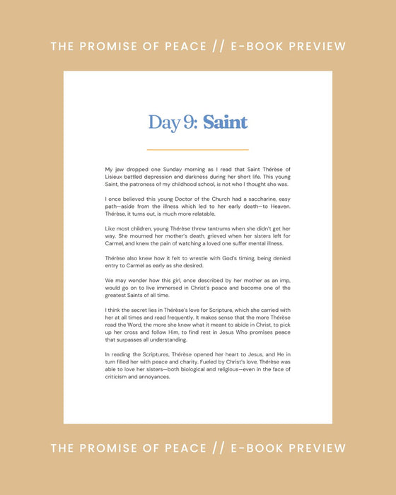 The Promise of Peace E-Book // 21 Day Devotional to True Peace