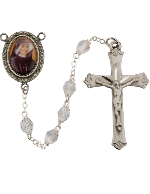 6MM St. Faustina Crystal Rosary