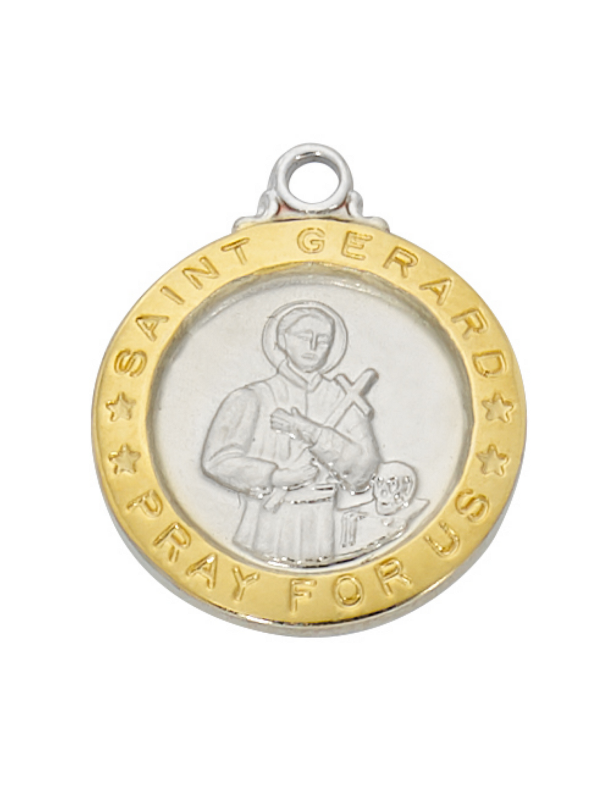 Gold over Sterling Silver St. Gerard Medal with 18" Chain — Agapao Store