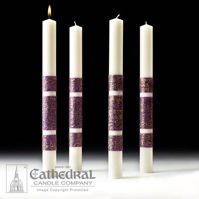 ArtisanWax Advent Candle - Cathedral Candle - 16 Size Variants - 4 Color Sets