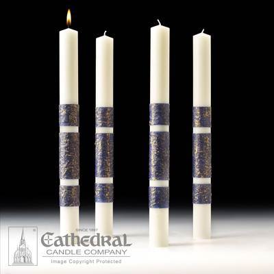 ArtisanWax Advent Candle - Cathedral Candle - 16 Size Variants - 4 Color Sets