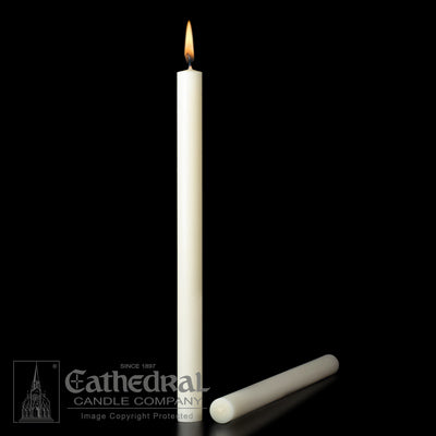 1-1/4" X 9" 51% Beeswax PE Altar Candle (12 Pieces)