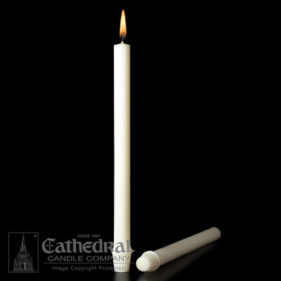 25/32" X 20-1/4" 51% Beeswax Long 3'S SFE Altar Candle (18 Pieces)