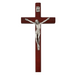 10" Cherry Stained Crucifix with Silver Corpus Crucifix Crucifix Symbolism Catholic Crucifix items