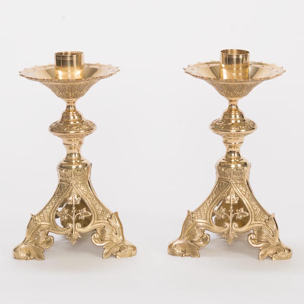 10" Baroque Style Traditional Candlestick