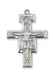 Crucifix Sterling Silver San Damiano w/ 20" Rhodium Plated Chain
