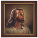 Sallman: Head Of Christ Ornate Woodtone Finish Frame