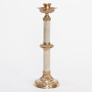 12" Brass Candlestick with Marble Stems Marble Candlestick