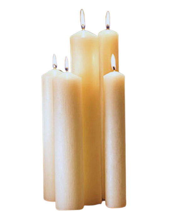 7/8" X 12" Altar Brand Short 4 Self-Fitting End Candle Altar Candle (24 Pieces Per Box)