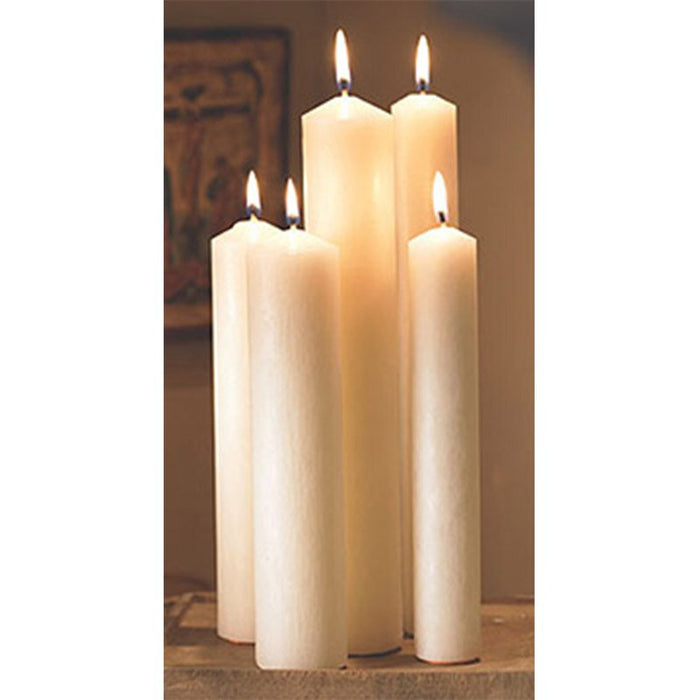 7/8" X 12" Altar Brand Short 4 Self-Fitting End Candle Altar Candle (24 Pieces Per Box)