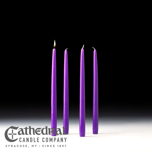 12" Tapers Advent Candle Set (4 Purple) - 12 Sets/ Case