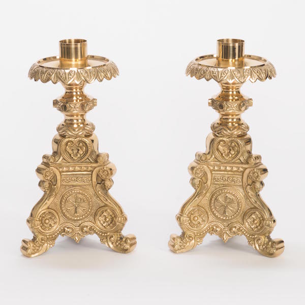 Baroque Style Altar Brass Candlestick