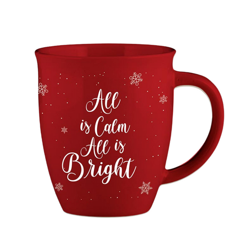12 Oz Ceramic Mug All Is Calm All Is Bright - 4 Pieces per Package