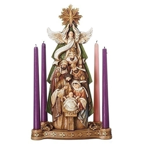 15.75"H Nativity Advent Under the Star Candleholder