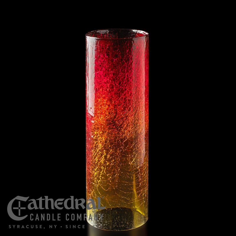 14-Day Crackle Cylinder Glass Sanctuary Light Globe (available in 4 colors)