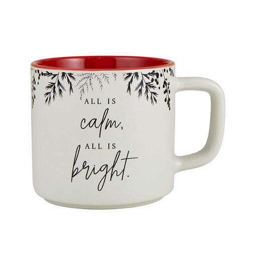 14 Oz All Is Calm, All Is Bright Stackable Mug - 2 Pieces Per Package
