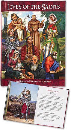 Lives of the Saints Children Book made with a hard cover that features the World's Most Famous Saints perfect for the family or a Children Gift for Birthdays Christmas or any occasion
