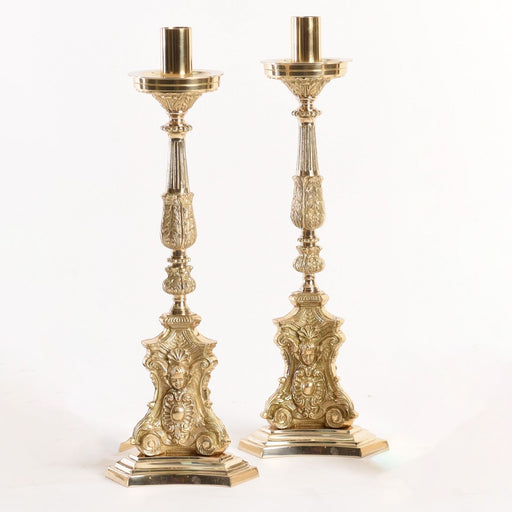 14" Solid Brass Short Altar Candlestick Solid brass short altar candlesticks.