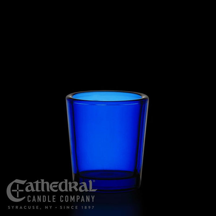 15 - Hour Votive Light Glasses - Blue