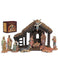 14.25" H Nativity With Wood Stable - 10 Pieces Per Set