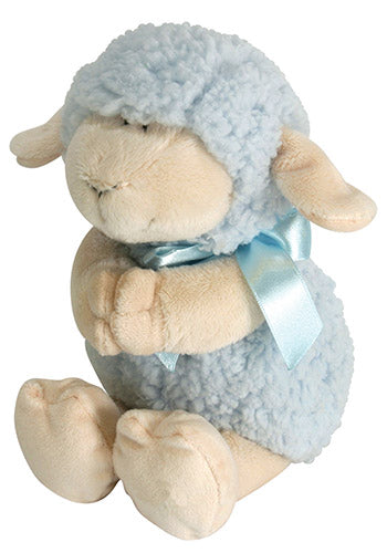 Blue Praying Lamb Musical Cuddle Buddy