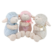11" Pink Praying Lamb Musical Cuddle Buddy made from sherpa polyester plush perfect for birthday baptism or any occasion gifts or token for baby girl or boy toddler and younger kids