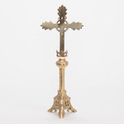 18" Brass Altar Crucifix 18" Altar Cross with silver plated corpus and INRI.