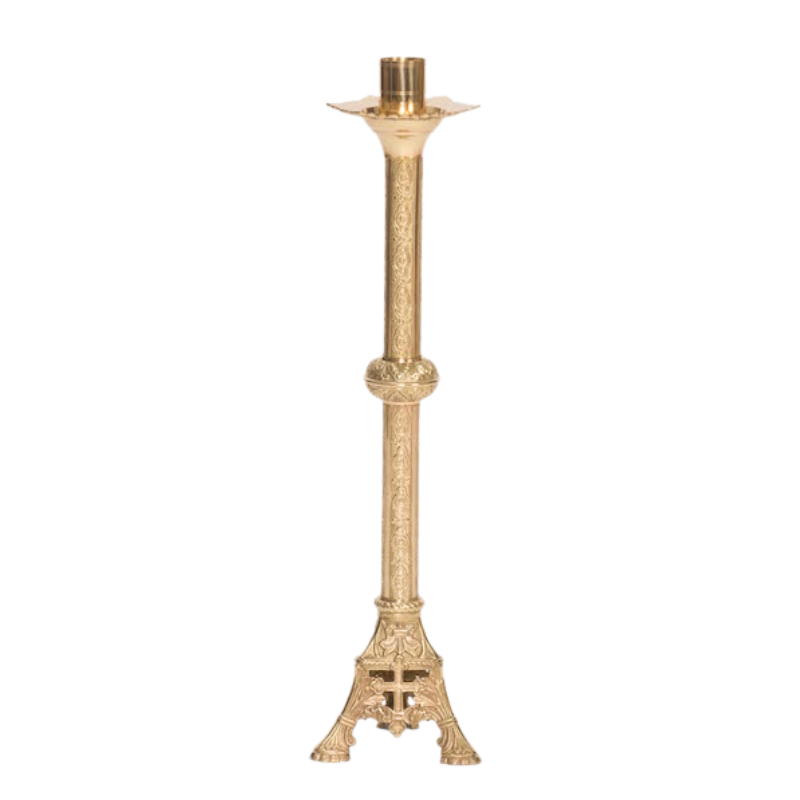 Candelabro de altar clásico de latón macizo