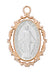 Miraculous Medal Sterling Silver and Rose Gold Plated Border with 18" Chain