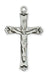Crucifix Sterling Silver w/ 18" Rhodium Plated Chain Crucifix Necklace Crucifix Catholic Necklace 
