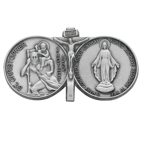 St. Christopher and Miraculous Visor Clip