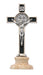 St. Benedict Silver Coin in Standing Black Crucifix With Box