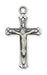 Crucifix Sterling Silver w/ 18" Rhodium Plated Chain Crucifix Necklace Crucifix Catholic Necklace