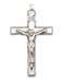 Crucifix Sterling Silver w/ 24" Rhodium Plated Continuous Chain Crucifix Necklace Crucifix Accessory Crucifix Charms